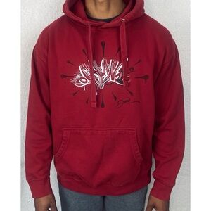 COTTON HERITAGE • Red/White Dime Graffiti Style Oakland Tree Graphic Hoodie
